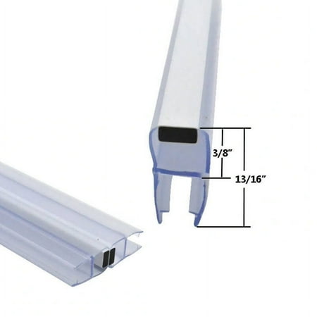 

Gordon Glass Universal 180 Degree Shower Door Magnetic Profile Seal for Glass-To-Glass Applications - 73 Long with White Magnet for 5/32 3/16 1/4 or 5/16 Glass
