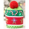 thumbnail image 2 of Gustave Christmas LED Light Up Beanie Hat Knit Cap Great Presents for Unisex 3 Flashing Modes Winter Warm Cap Xmas Hat For Adults Kids "Christmas candies", 2 of 10
