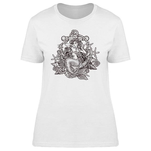 Mermaid Princess Design T-Shirt Women -Image by Shutterstock, Female Small