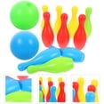thumbnail image 2 of Juego de bolos para niños de 12 piezas, juguetes interactivos de colores (10 botellas, 2 pelotas), 2 of 7