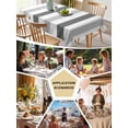 thumbnail image 6 of Grey Striped Tablecloth Rectangle Table Cloth 60x84, Waterproof Outdoor Table Cloth Covers Decorative Table Protector, Minimalist Farmhouse Stripe Washable Table Cover for Kitchen Dinning Party, 6 of 8
