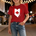 thumbnail image 3 of T-Shirt Canada Filles Feuille d'Érable Drapeau Canadien Col Rond Manches Courtes Tee Garçons Fête Nationale T-Shirt Graphique Hauts Enfants Fille Fête du Canada Col Rond T-Shirt Imprimé Drapeau Canadien, 3 of 6