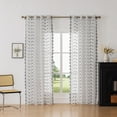 thumbnail image 6 of Sunyuer 2 Panels Flowers Sheer Curtains Floral Semi Sheer Embroidered Curtains & Drapes for Bedroom Living Room, 6 of 6
