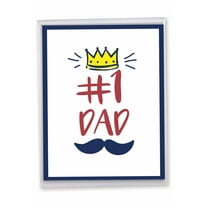 NobleWorks Jumbo Father's Day Greeting Card 8.5 x 11 Inch with Envelope (1 Pack) Large Jumbo Dad Dad Graphics - Number One J10344DFDG-US