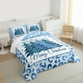 thumbnail image 3 of Homewish Xmas Glitter Tree 2pcs Bedding Comforter Set for Female Men,Merry Christmas Twin Comforter Sets,Leopard Cheetah Print Breathable Bedding Set,Luxury Bedroom Decor, 3 of 8