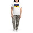 thumbnail image 4 of CafePress - Ukrainian Flag With Fist Pajamas - Women's Short Sleeve Print T-Shirt and Pants Light Cotton Pajama Set, 4 of 7