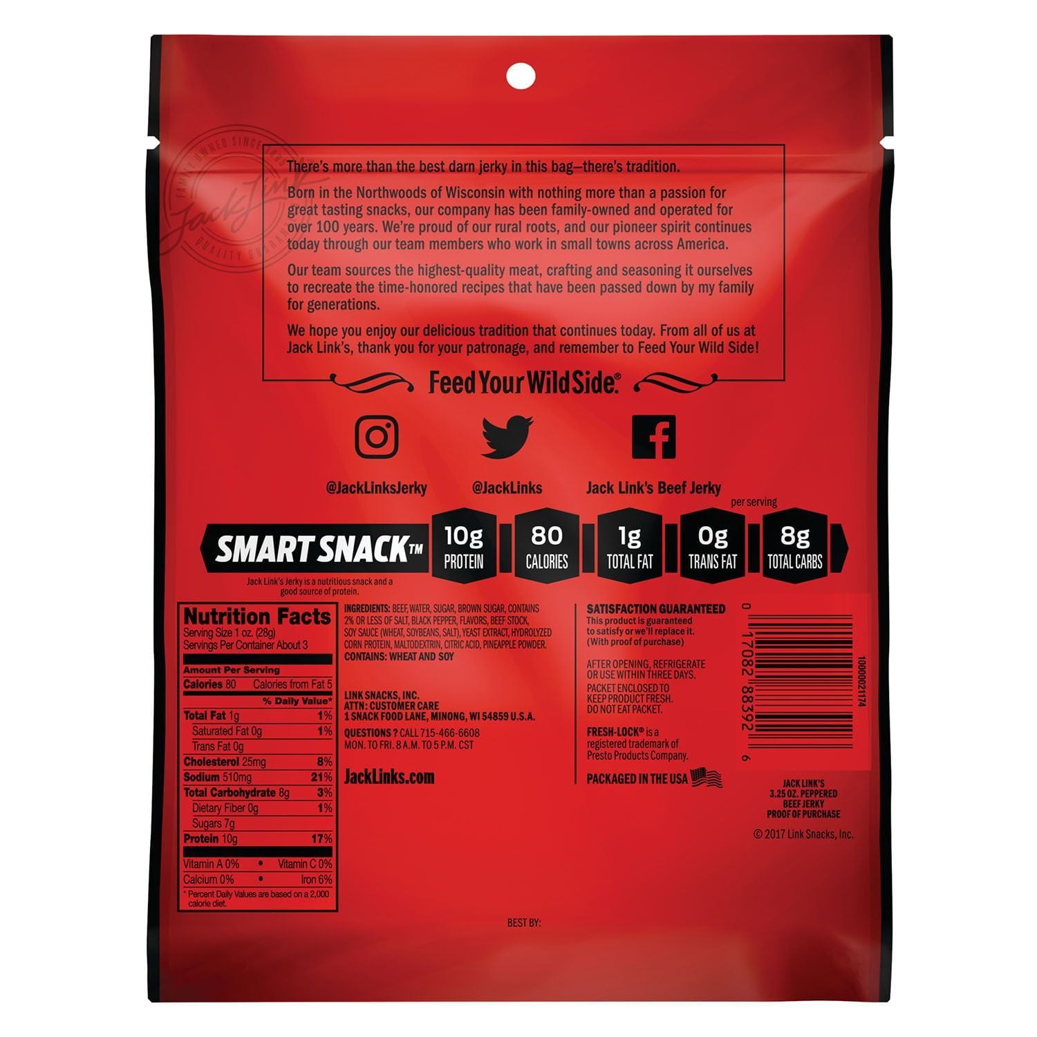Jack Link's Peppered Beef Jerky (3.25 oz., 4 ct.)