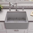 thumbnail image 4 of Pemberly Row Gray Matte Smooth Apron 24" x 18" Single Bowl Fireclay Farm Sink, 4 of 9