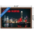 thumbnail image 3 of Hong Kong at Night Wall Poster, 14.725" x 22.375", Framed, 3 of 5