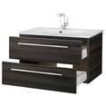 thumbnail image 4 of Cutler Kitchen and Bath Silhouette 30" Wood/Marble Bathroom Vanity in Walnut, 4 of 7