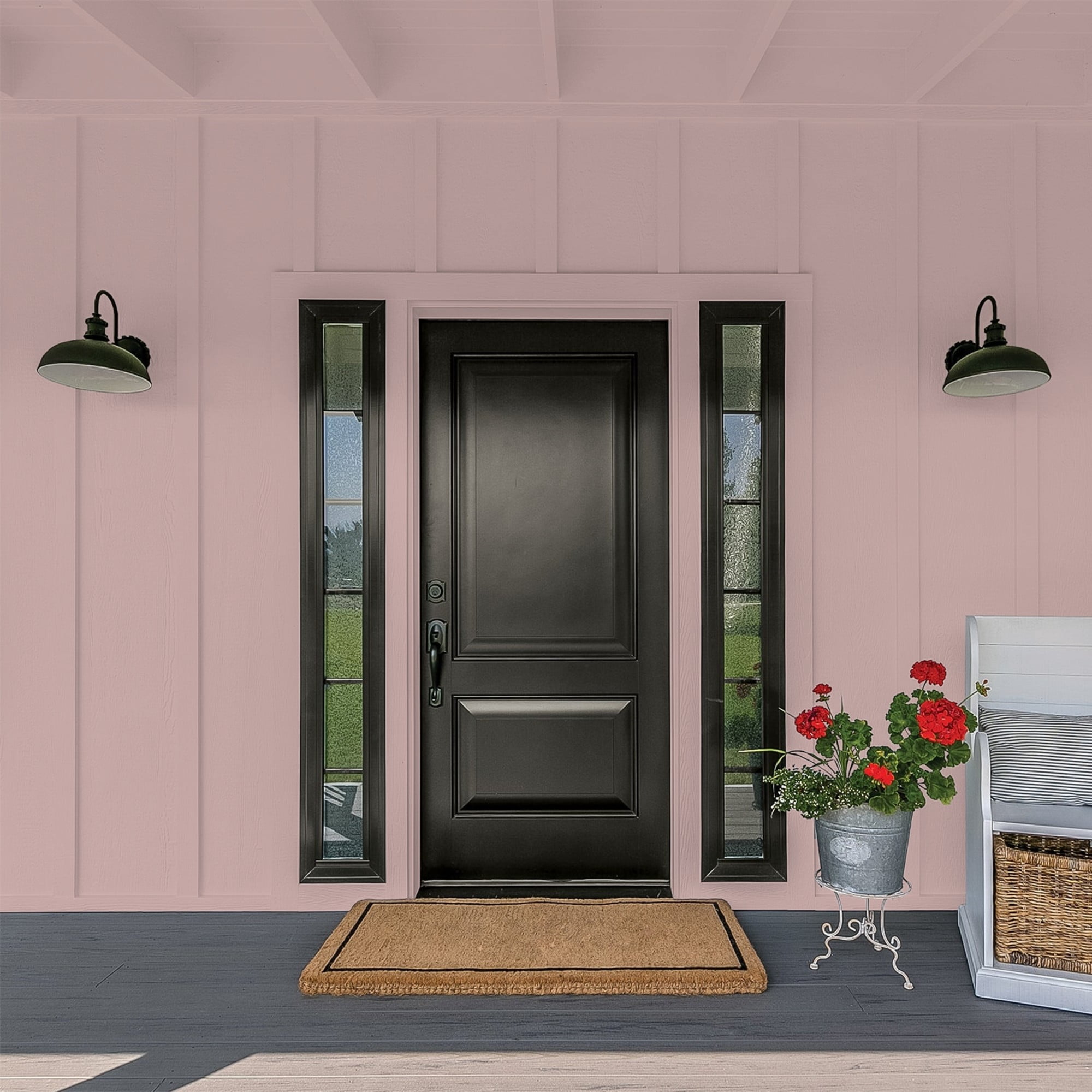 Glidden Fundamentals Tawny Mushroom / Pink, Flat Exterior Paint, 5 Gallon