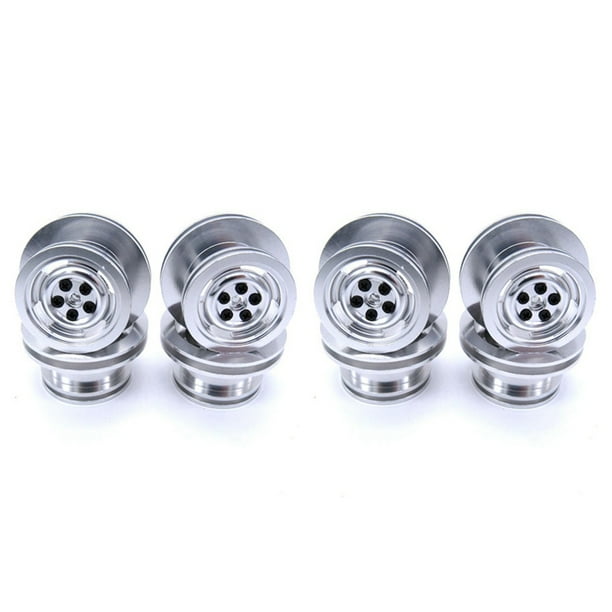 8Pcs Rc Llanta de Cubo de Rueda de Metal para Coche Llanta para 1/12 Mn D90 D91 D96 D99S Accesorios