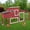 PET23-Red, variant on PETSCOSSET Wooden Chicken Coop, Elevated Hen House with 3-Compartment Nesting Box