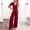Red, variant on Womens Summer Short Sleeve Jumpsuits High Waist Low Cut Casual Neck Fit And Flare Long Pants Rompers Winter Jumpsuit Bodysuit Juniors Ladies Long Sleeve Rompers Necks Body Jumpsuit for Juniors Dressy