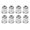 Silver, variant on Yajisi 8 Pieces Black Guitar String Ferrule Alloy Compact Bass Through Body Buckle Replacement Electric Guitar Parts Accessories (1.97 inches / 5 cm)