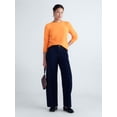 thumbnail image 2 of Free Assembly Women's and Women's Plus Cashmere Cable Knit Sweater with Puff Sleeves, Midweight, Sizes XS-4X, 2 of 5