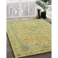 thumbnail image 3 of Ahgly Company Machine Washable Indoor Square Abstract Chrome Gold Yellow Area Rugs, 3' Square, 3 of 7