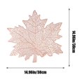 thumbnail image 3 of Thanksgiving Decorations Clearance, Hollow PVC Maple Leaf Shaped Placemat And Oil Proof Household Western Style Placemat Insulation Pad Decorative Placemat Fall Decor, 3 of 7