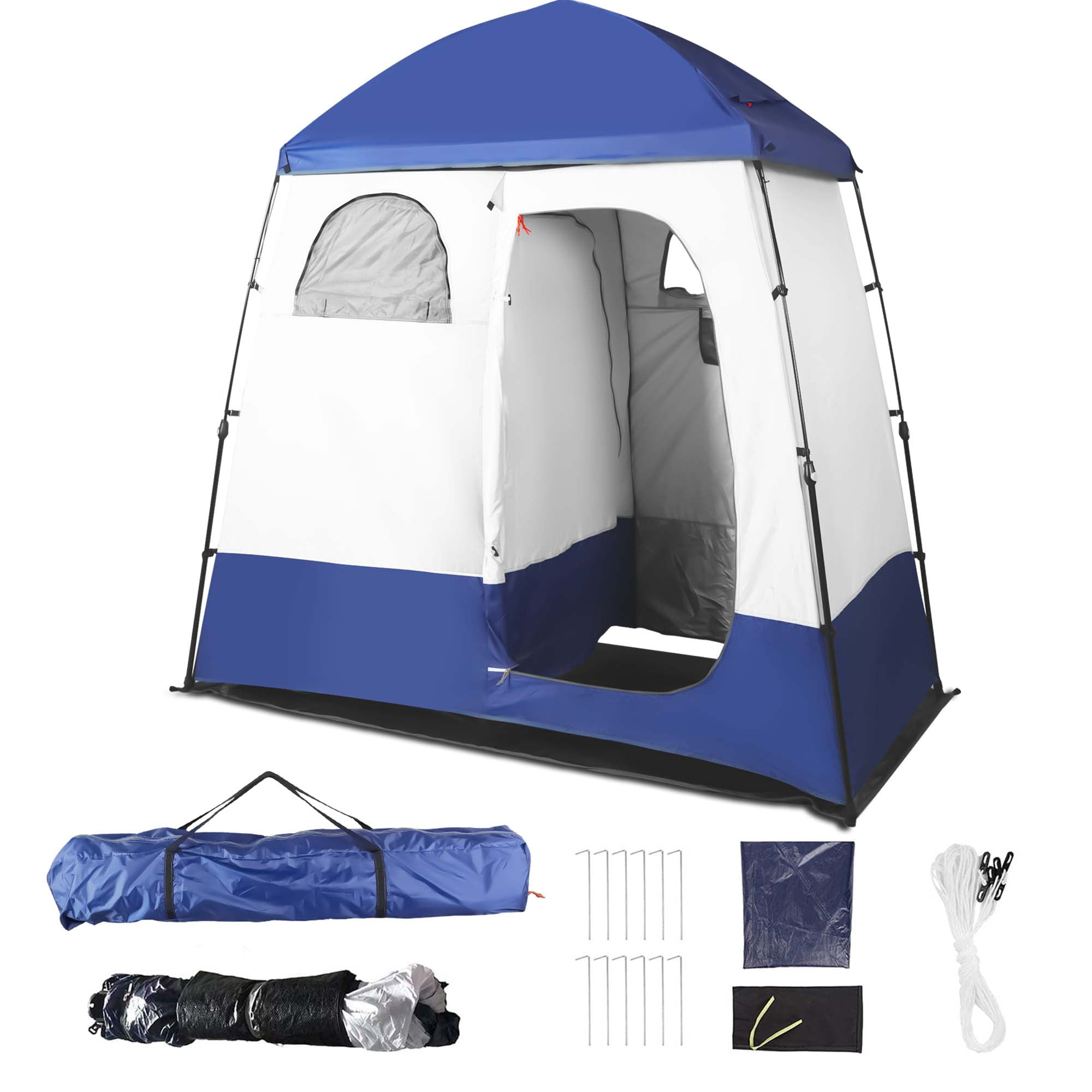 GVDV Camping Shower Tent, 2 - Person Privacy Tent with Carrying Bag