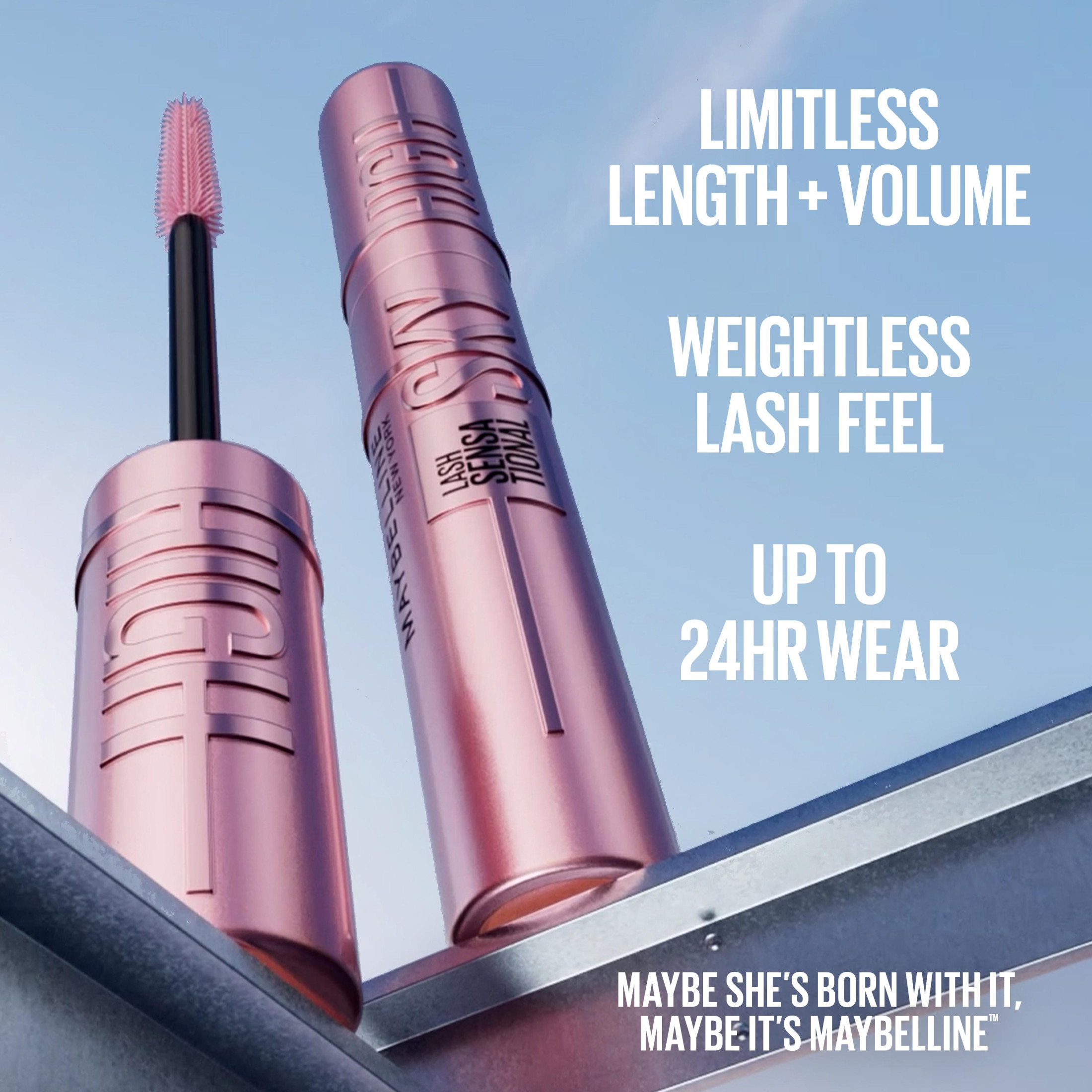 Maybelline Lash Sensational Holiday Beauty Gift Set, Mini Mascara 3 Piece, Very Black