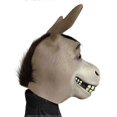 thumbnail image 4 of Shrek Donkey Mask, Halloween Novelty Deluxe Costume Party Cosplay Latex Animal Head Adult, Poor Mouth Donkey Animal Mask Big Mouth Donkey Head Cover V, 4 of 5
