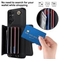 thumbnail image 2 of Mantto Crossbody Wallet Women Case for Samsung A13 4G, [RFID Blocking] CRedit Card Holder Phone Case with Strap Leather Purse with Lanyard Magnetic Flip Cover Girl for Samsung Galaxy A13 4G, Black, 2 of 10