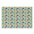 thumbnail image 1 of Dino Cutting Board, Rhythmic Colorful Dinosaurs on Plain Background, Decorative Tempered Glass Cutting and Serving Board, in 3 Sizes, by Ambesonne, 1 of 2