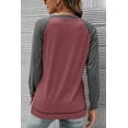 thumbnail image 3 of Chemises à Manches Longues pour Femmes Col Rond Raglan Tunique Décontractée Haut Ample Coton T-Shirt d'Automne, 3 of 4