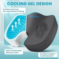 thumbnail image 2 of Cojín de asiento CushZone Gel para silla de oficina, coche, gris gaming, 2 of 7