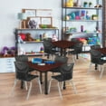 thumbnail image 4 of Regency 42 in. Square Height Adjustable Mobile Classroom Activity Table- Mahogany, 4 of 7