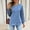 Blue, variant on Women's Quilted Sweatshirts Long Sleeve Crewneck Casual Pullover Tops Textured Geometric Knit Shirts Curved Hem Loose Fit Activewear for Fall Winter Lounge