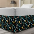 thumbnail image 1 of Universe Bed Skirt, Solar System Print of Various Planets Galaxy Scientific Details, Elastic Bedskirt Dust Ruffle Wrap Around for Bedding Decor, 4 Sizes, Dark Teal and Multicolor, by Ambesonne, 1 of 2