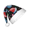 thumbnail image 2 of Fuzoiu Disco Mirror Ball Snowman Print Santa Hat Christmas Hat for kids,Santa Hats with Pompom, Unisex Xmas Holiday Hat for Christmas New Year Festive Party Supplies, 2 of 6