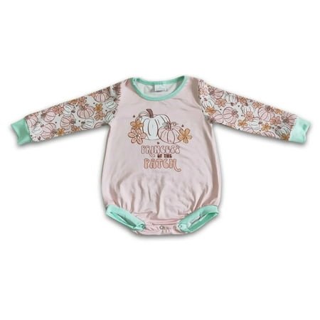 

Toddler Fashion New Design Pumpkin Patch Fall Style Cute Kids Clothing Baby Girl Boy s Bubble Romper Size Newborn - 6T