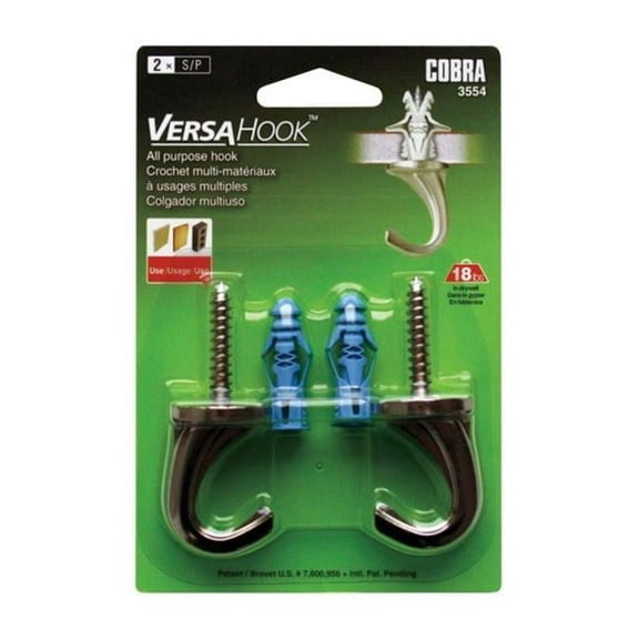 Versahook 3554 Small Nickel Hanger - pack of 5