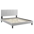 thumbnail image 2 of Modway Peyton Performance Velvet Full Platform Bed in Light Gray, 2 of 10