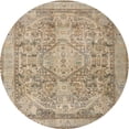 thumbnail image 1 of Ahgly Company Indoor Round Traditional Dark Almond Brown Persian Area Rugs, 4' Round, 1 of 6