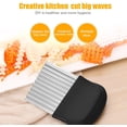 thumbnail image 5 of Corrugated Blade Knife, 2 Pieces Stainless Steel Corrugated French Fries Cutter, Corrugated Vegetable Cutter For Kitchen French Fries Tool, Fruits, Vegetables, Carrots, 5 of 5