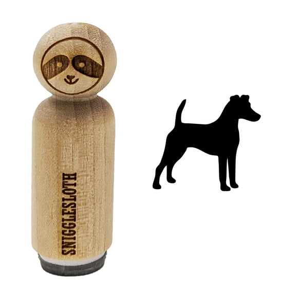 Smooth Fox Terrier Dog Solid Rubber Stamp for Scrapbooking Crafting Stamping - Large 1-1/4 Inch