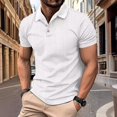 thumbnail image 2 of Mens T-shirts Men Casual Knit Geometric Texture Short Sleeve Shirt Fashion Solid Lightweight Tops Graphic Long Sleeve Shirts for Men Shirt Vest 4 Year Workout Loose Fit Athletic Tops Long White 2XL, 2 of 9