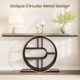 thumbnail image 6 of 55" Industrial Console Table, 5-Tier Narrow Entryway Table with O-Shaped Metal Frame, Hallway & Living Room Storage Sofa Table-Gray, 6 of 8