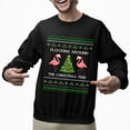 thumbnail image 2 of Christmas Sweatshirt, Flocking Around The Christmas Tree Funny Flamingo Holiday Sweatshirt, Cute Bird Christmas Jumper, Unique Flamingo Lover Gift for Women & Men, 2 of 5