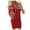 Red, variant on IROINNID Sheath Dress For Women Gorgeous Multicolor Printed Side Pockets Slim Hips Dress V-Neck Short Dress