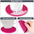 thumbnail image 2 of for Drinks , Perfect Silicone Drink s Set of 8, Non-Stick for Coffee Table, Wooden Table, Heat Resistant Set with Deep Grooved, s Fit All Cups(Rose Red), 2 of 7