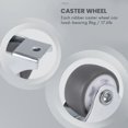 thumbnail image 5 of 8Pcs TPE Casters Fixed Casters with Non-Swivel Rigid Base Ball Bearing Trolley Casters Top Plate 1 Inch, 5 of 5