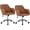 Faux Leather Retro Brown, variant on Yaheetech Modern Velvet Height-Adjustable Task Chairs with Armrests, Pink