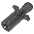 thumbnail image 1 of Adaptador de conector de cuchilla para RV, comprobador de luces de remolque de 7 vías, enchufe estadounidense de 7 pines, resistente a la intemperie, 6 LED - 5023803642845, 1 of 5