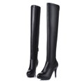 thumbnail image 4 of Miluxas Women's Thigh High Boots Over the Knee Heels Long Pointed Toe Boots Black 5.5(36), 4 of 7