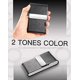 thumbnail image 4 of Estuche para tarjetas de presentación - Estuche para tarjetas de presentación de cuero sintético, tarjetero, tarjetero delgado de metal con bolsillo y cierre magnético, color negro, 4 of 5