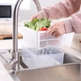thumbnail image 4 of EeaseMX Refrigerador de cocina para el hogar, caja para conservar alimentos y frutas, recipiente hermético, rectangular, transparente y con drenaje (3 l, blanco), 4 of 7